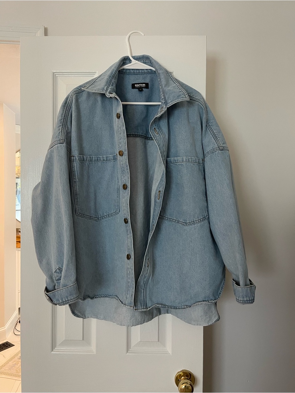 Light Blue Denim Oversized Jacket